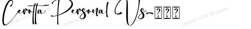 Cerotta Personal Us字体转换
